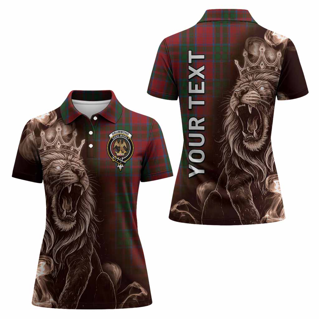 Drummond Tartan Women Polo Shirt Roaring Lion Heritage