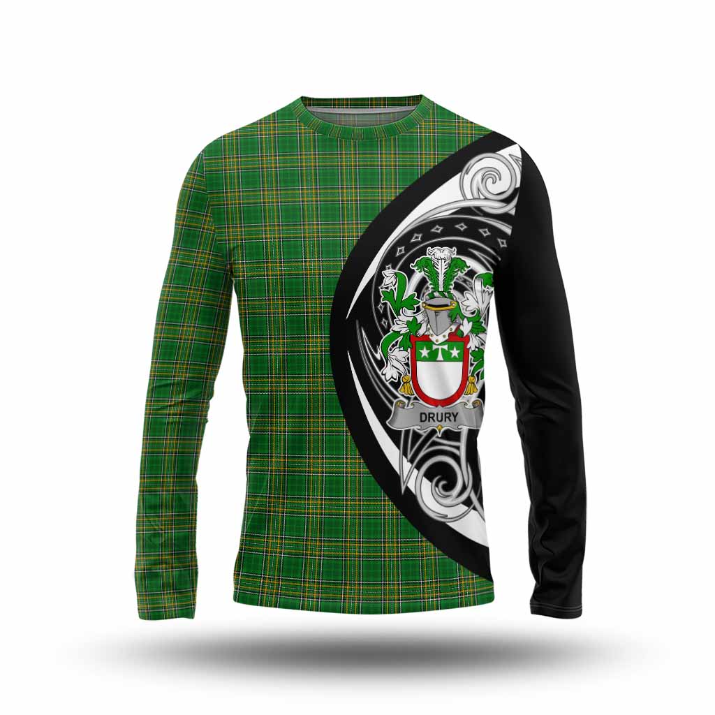 Drury Irish Clan Long Sleeve T-Shirt Celtic Circle Style Unisex - Tartan Vibes Clothing