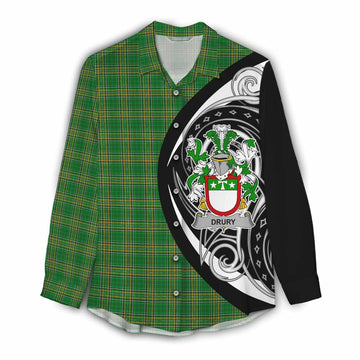 Drury Irish Clan Women's Casual Shirt Celtic Circle Style Female - Tartan Vibes Clothing