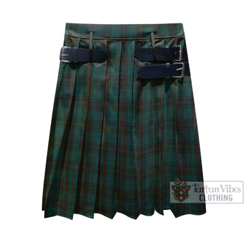 Dublin County Ireland Tartan Men's Pleated Skirt - Fashion Casual Retro Scottish Kilt Style