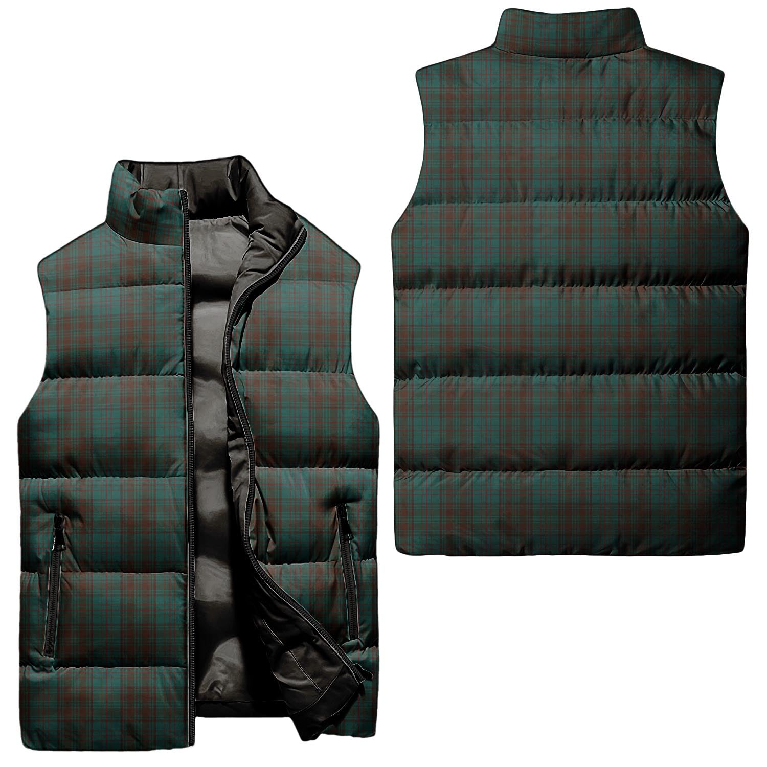 Dublin County Ireland Tartan Sleeveless Puffer Jacket Unisex - Tartanvibesclothing