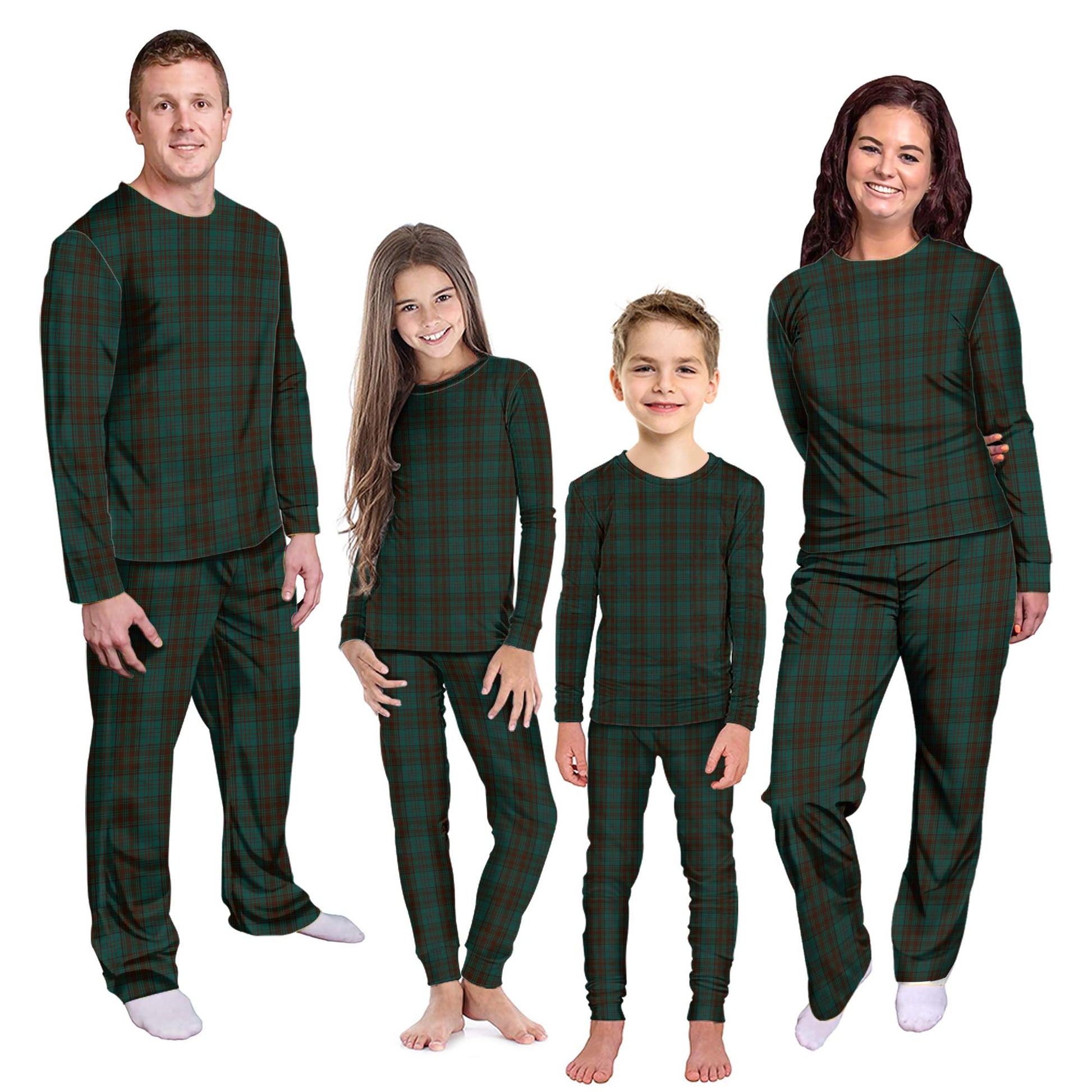 Dublin County Ireland Tartan Pajamas Family Set Kid - Tartan Vibes Clothing
