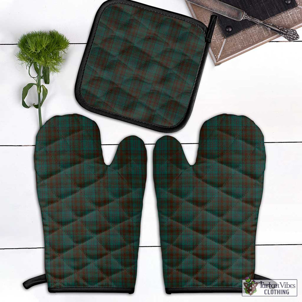 Dublin County Ireland Tartan Combo Oven Mitt & Pot-Holder Combo 1 Oven Mitt & 1 Pot-Holder Black - Tartan Vibes Clothing