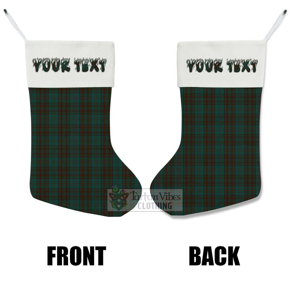 Tartan Vibes Clothing Dublin County Ireland Tartan Christmas Stocking with Personalized Text
