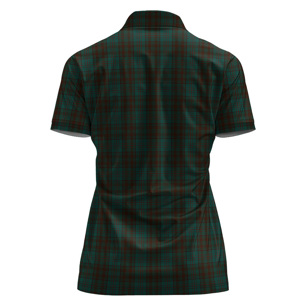 dublin-county-ireland-tartan-polo-shirt-for-women