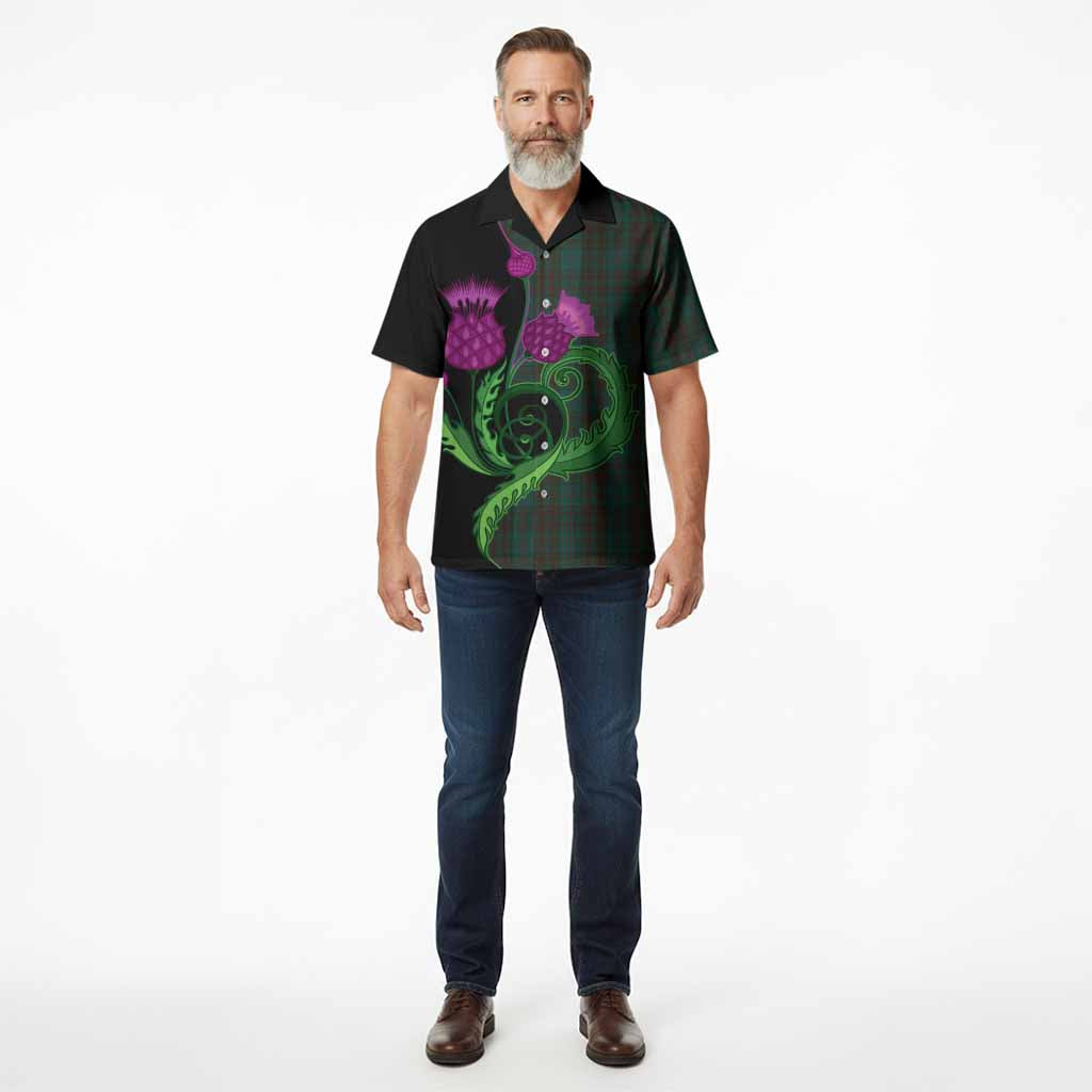 Dublin County Ireland Tartan Hawaiian Shirt Traditional Scottish Thistle