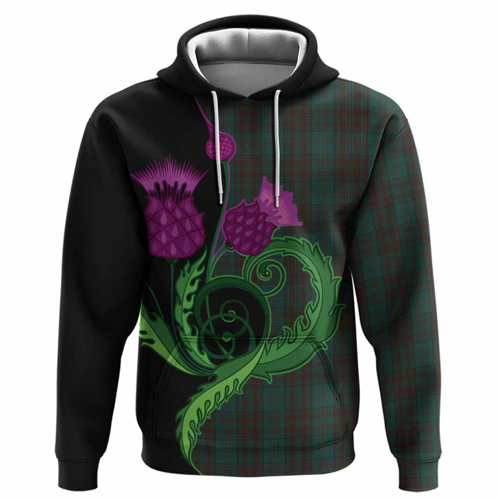 Dublin County Ireland Tartan Hoodie Traditional Scottish Thistle