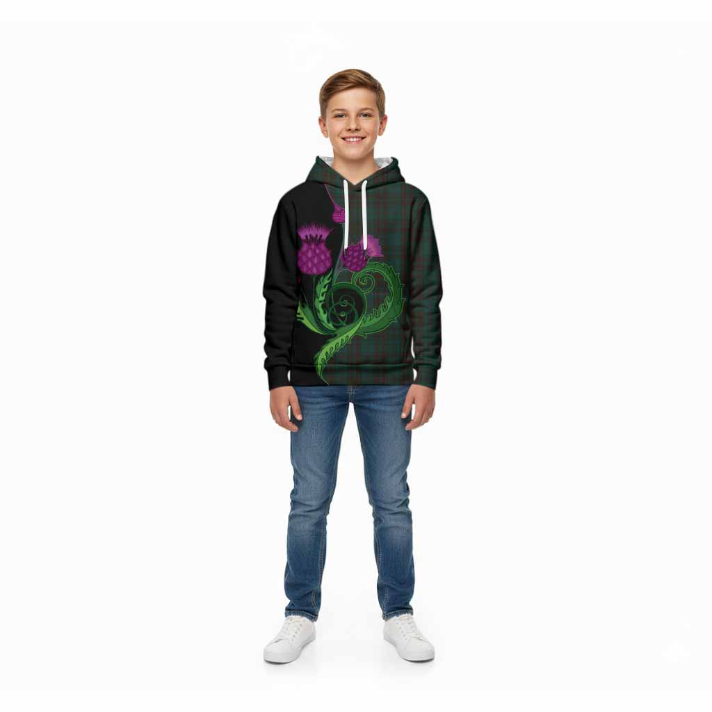 Dublin County Ireland Tartan Kid Hoodie Traditional Scottish Thistle