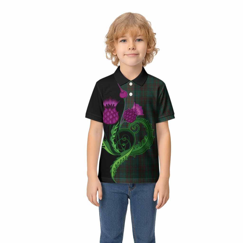 Dublin County Ireland Tartan Kid Polo Shirt Traditional Scottish Thistle