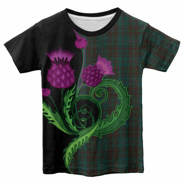 Dublin County Ireland Tartan Kid T-shirt Traditional Scottish Thistle