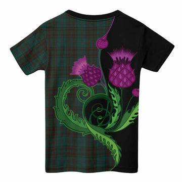 Dublin County Ireland Tartan Kid T-shirt Traditional Scottish Thistle