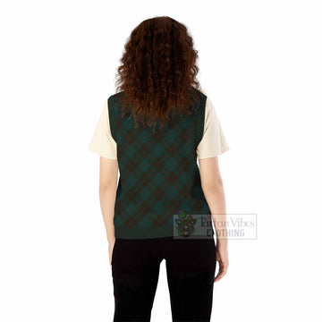 Dublin County Ireland Tartan  Knitted V-Neck Vest Cross Style