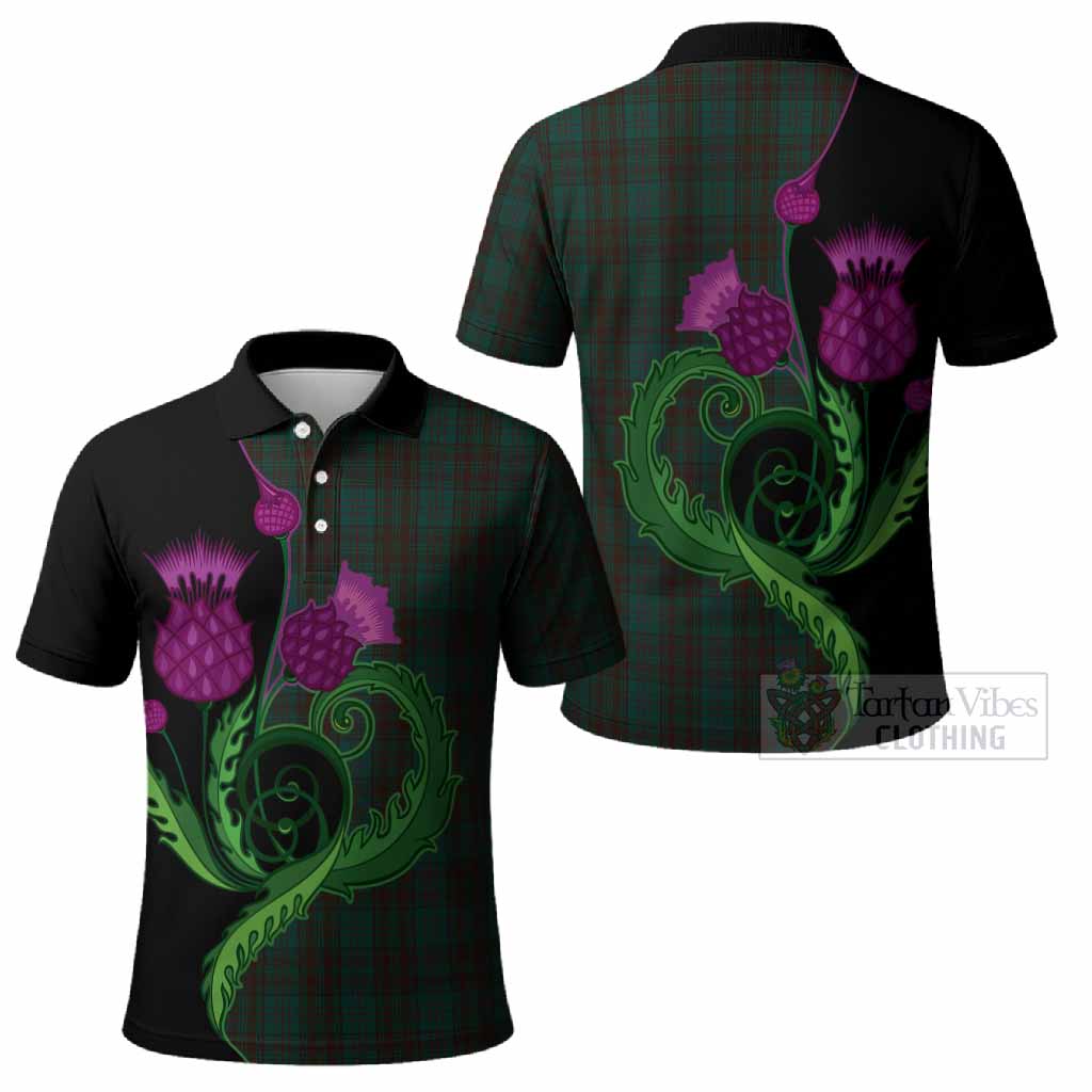 Dublin County Ireland Tartan Polo Shirt Traditional Scottish Thistle
