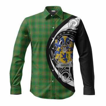 Tartan Vibes Clothing Dudley Irish Clan Long Sleeve Button Shirt Celtic Circle Style