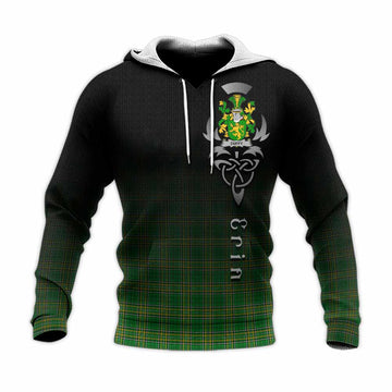 Duffy Irish Clan Knitted Hoodie with Coat of Arms Erin Go Bragh Celtic Inspired Unisex Knitted Pullover Hoodie - Tartan Vibes Clothing