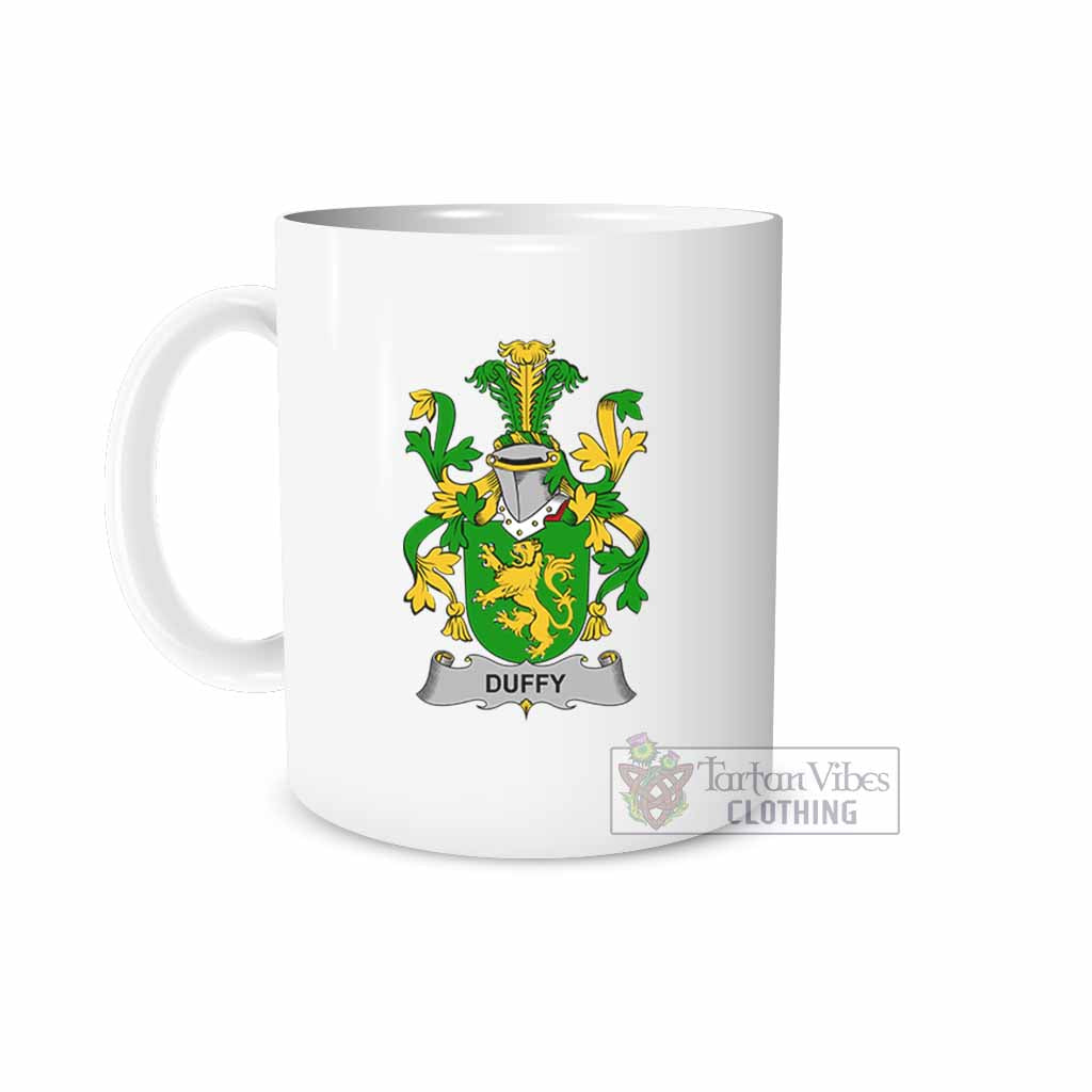 Duffy Irish Clan Coat of Arms Ceramic Mug White - 2D-tartanvibesclothing