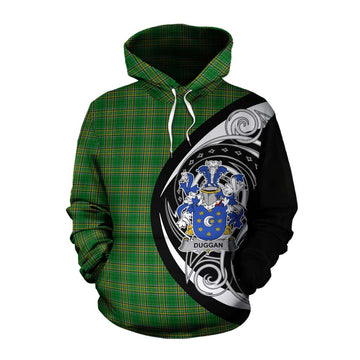 Tartan Vibes Clothing Duggan Irish Clan Cotton Hoodie Celtic Circle Style