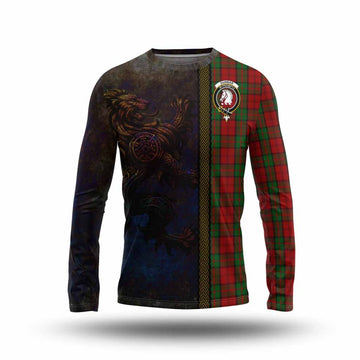 Dunbar Tartan Family Crest Long Sleeve T-Shirt Alba Gu Brath Be Brave Lion Ancient Style