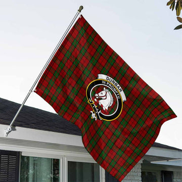 Tartan Vibes Clothing Dunbar Tartan House Flag with Family Crest