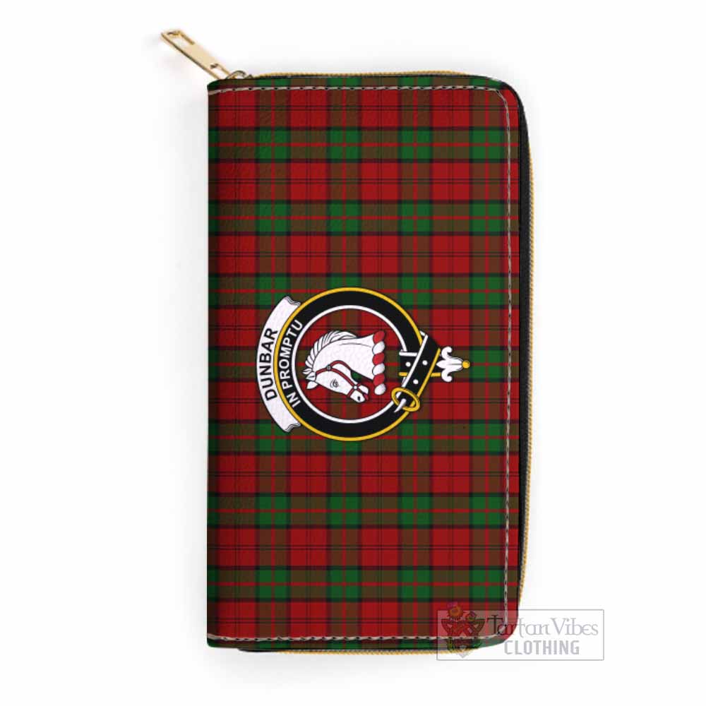 Tartan Vibes Clothing Dunbar Tartan Women's Leather Wallet with Family Crest