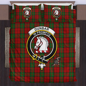 Dunbar Tartan Bedding Set with Family Crest