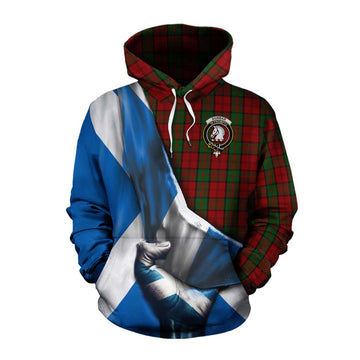 Dunbar Tartan Cotton Hoodie with Family Crest Scotland Patriotic Style