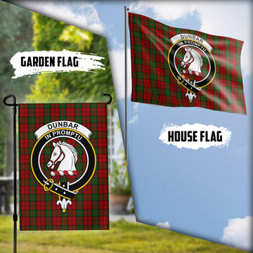 Dunbar Tartan Flag with Family Crest