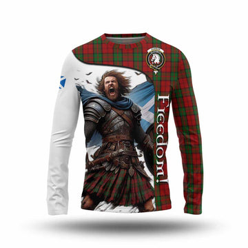 Tartan Vibes Clothing Dunbar Crest Tartan Long Sleeve T-Shirt Inspired by the Freedom of Scottish Warrior