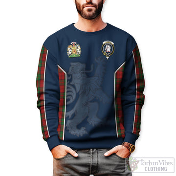 Dunbar Tartan Sweater with Family Crest and Lion Rampant Vibes Sport Style