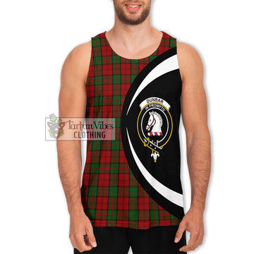 Dunbar Tartan Men's Tank Top with Family Crest Circle Style Men - Tartan Vibes Clothing