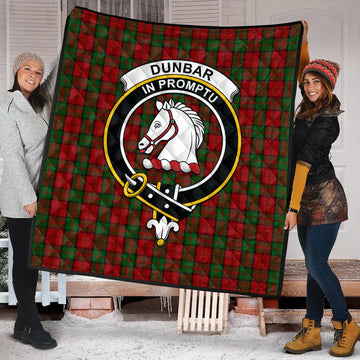 Dunbar Tartan Quilt with Family Crest