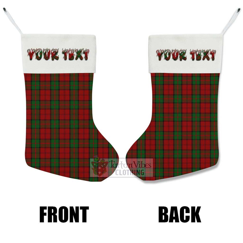 Tartan Vibes Clothing Dunbar Tartan Christmas Stocking with Personalized Text