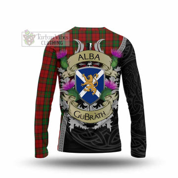 Tartan Vibes Clothing Dunbar Tartan Family Crest Long Sleeve T-Shirt Lion Rampant Royal Thistle Shield Celtic Inspired