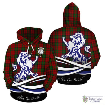 Dunbar Tartan Hoodie with Alba Gu Brath Regal Lion Emblem