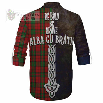 Dunbar Tartan Family Crest Ghillie Kilt Shirt Alba Gu Brath Be Brave Lion Ancient Style