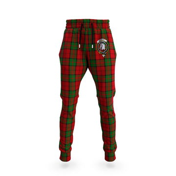 Dunbar Tartan Joggers Pants with Family Crest
