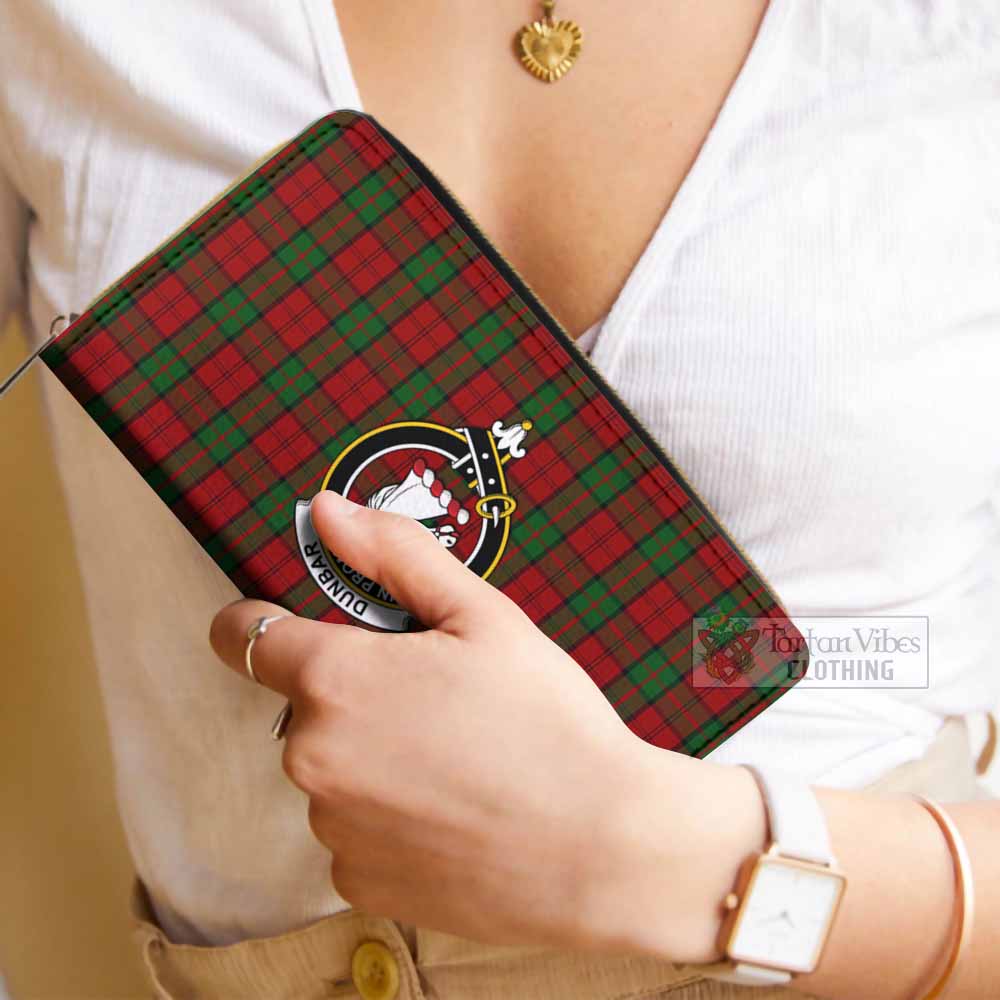Tartan Vibes Clothing Dunbar Tartan Women's Leather Wallet with Family Crest