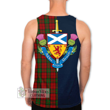 Tartan Vibes Clothing Dunbar Tartan Men's Tank Top with Scottish Lion Royal Arm Half Style