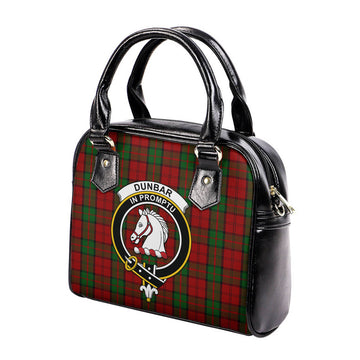 Dunbar Tartan Shoulder Handbags with Family Crest
