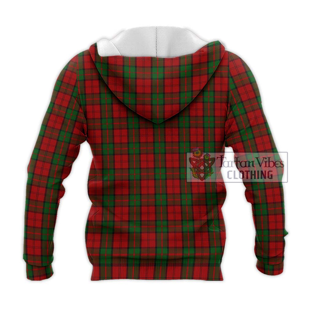 Dunbar Tartan Knitted Hoodie with Family Crest DNA In Me Style - Tartanvibesclothing Shop