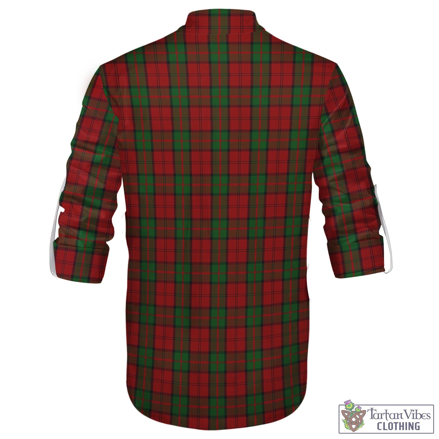 Tartan Vibes Clothing Dunbar Tartan Men's Scottish Traditional Jacobite Ghillie Kilt Shirt