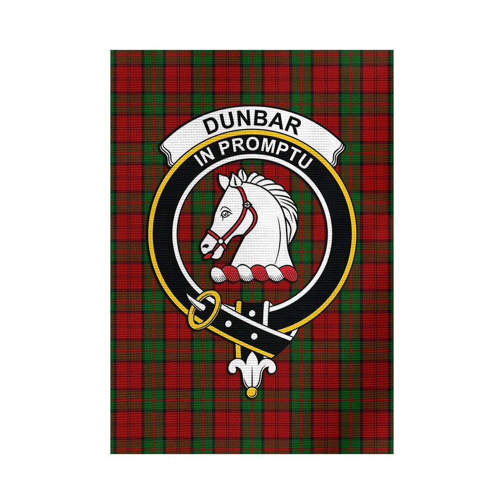 dunbar-tartan-flag-with-family-crest