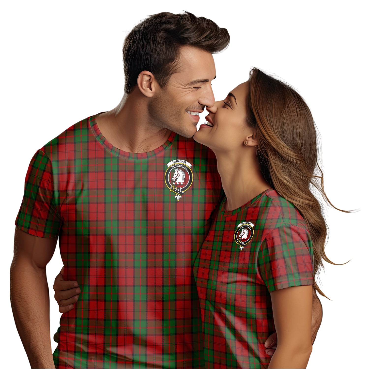Dunbar Tartan T-Shirt with Family Crest - Tartan Vibes Clothing