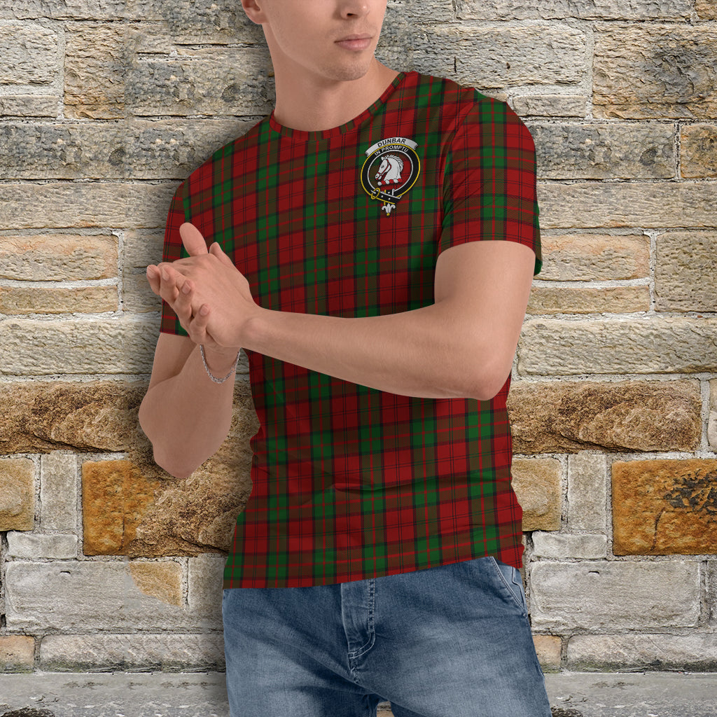 Dunbar Tartan T-Shirt with Family Crest - Tartan Vibes Clothing