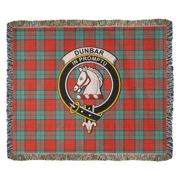 Dunbar Ancient Tartan Woven Blanket with Family Crest