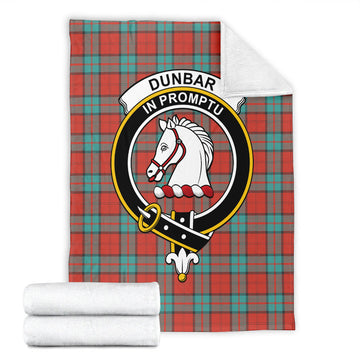 Dunbar Ancient Tartan Blanket with Family Crest