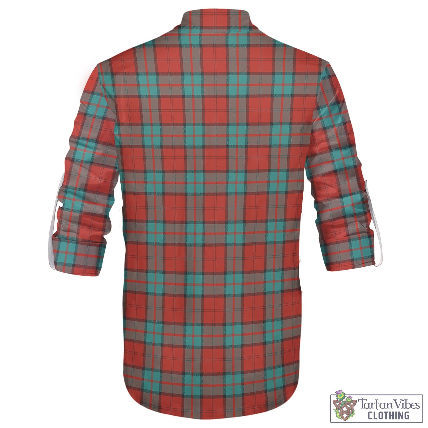 Tartan Vibes Clothing Dunbar Ancient Tartan Men's Scottish Traditional Jacobite Ghillie Kilt Shirt