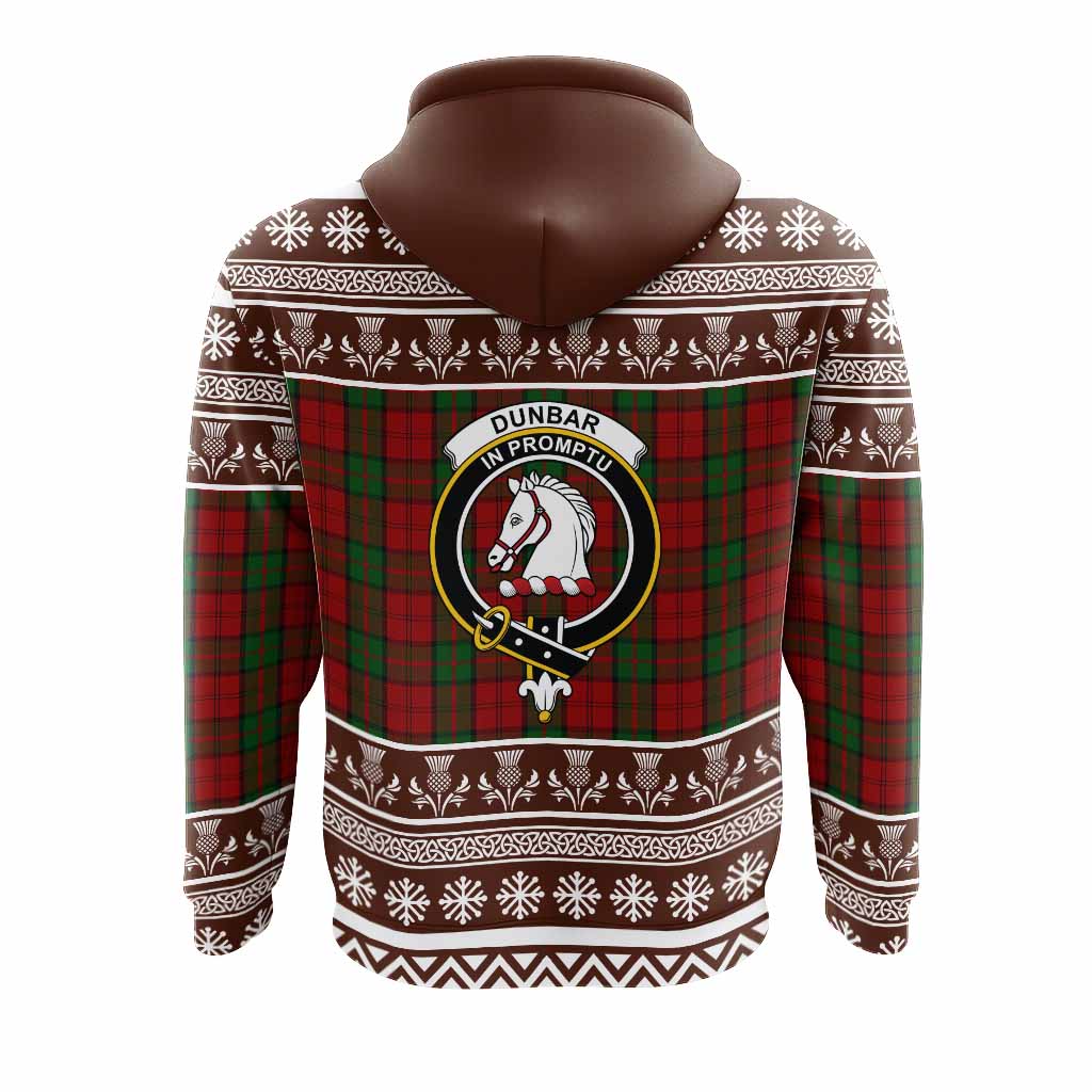 Dunbar Clan Tartan Christmas Hoodie with Family Crest - Tartan Vibes Clothing