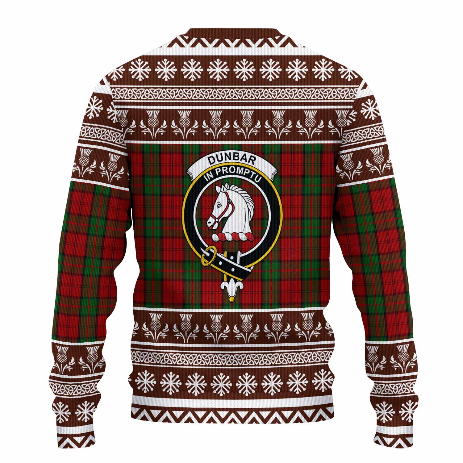 Dunbar Clan Tartan Christmas Ugly Sweater with Family Crest - Tartan Vibes Clothing