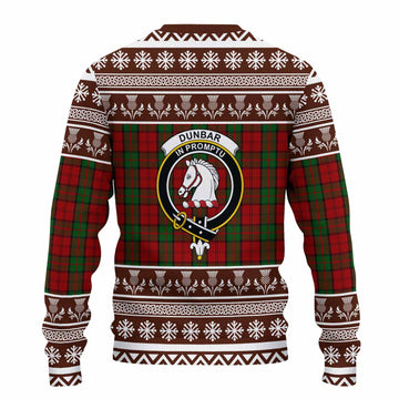 Dunbar Clan Tartan Christmas Ugly Sweater with Family Crest